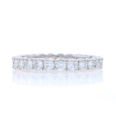 Diamond Eternity Wedding Band 950 Round 1.20ctw French Set Ring SZ 6 3/4
