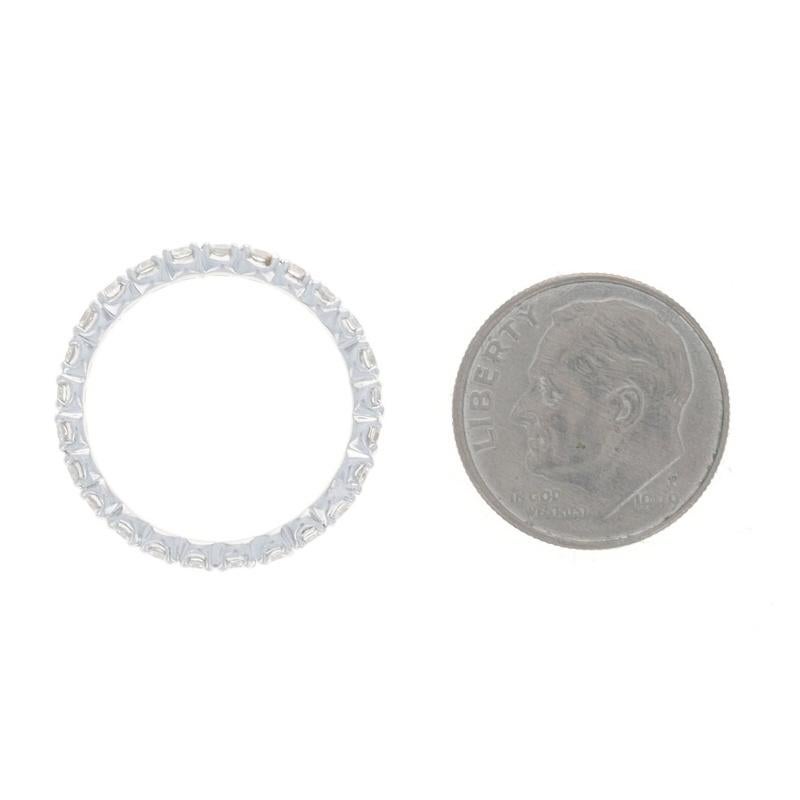 Diamant Eternity Band 950 Rund 1,20ctw Französisch Set Ring SZ 6 3/4 im Angebot 1