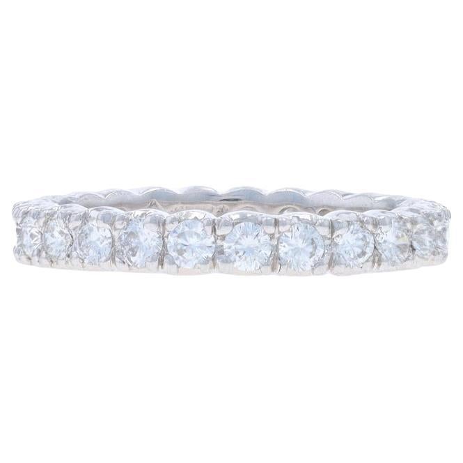 Diamant Eternity Band 950 Rund 1,20ctw Französisch Set Ring SZ 6 3/4
