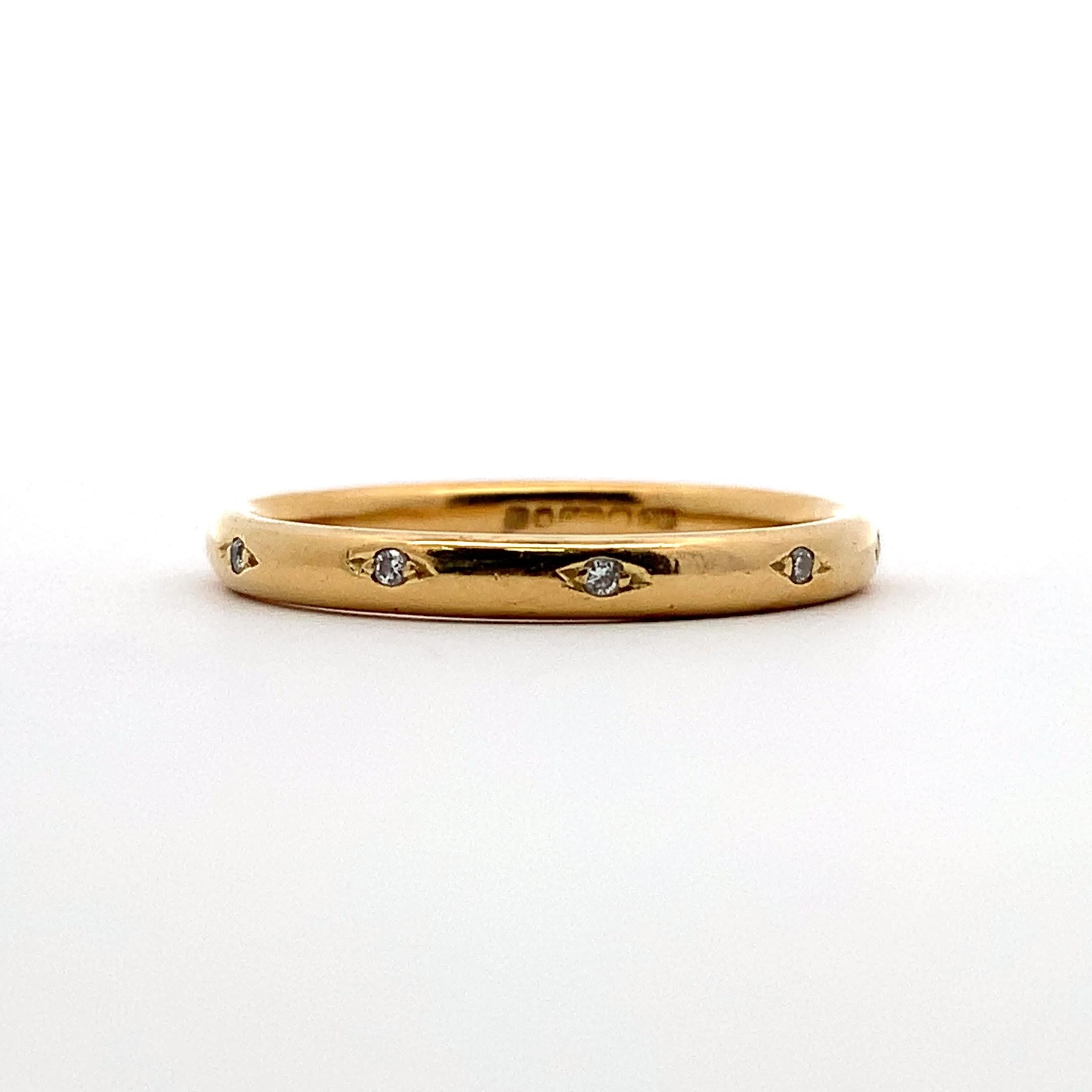 Diamant Ewigkeit Ehering Ring 18k Gelbgold im Zustand „Neu“ im Angebot in London, GB