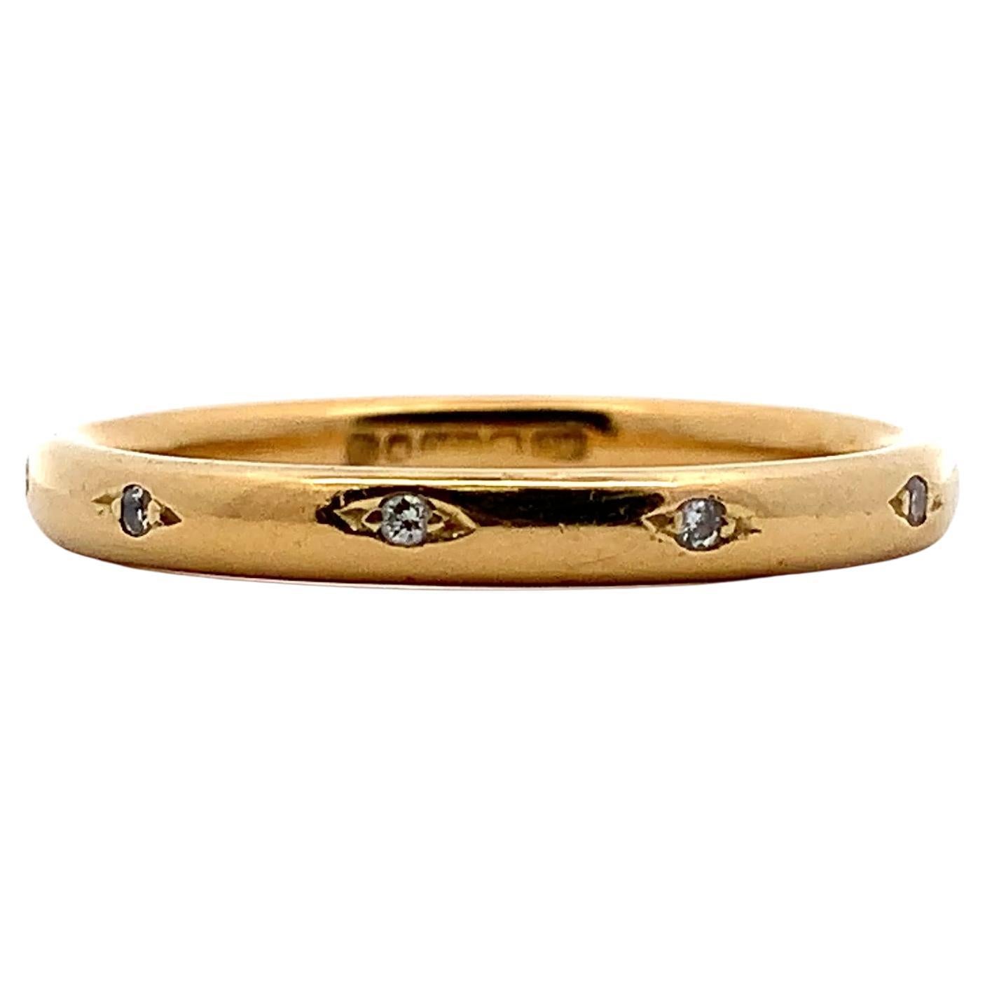 Diamant Ewigkeit Ehering Ring 18k Gelbgold im Angebot