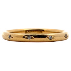 Diamant Ewigkeit Ehering Ring 18k Gelbgold