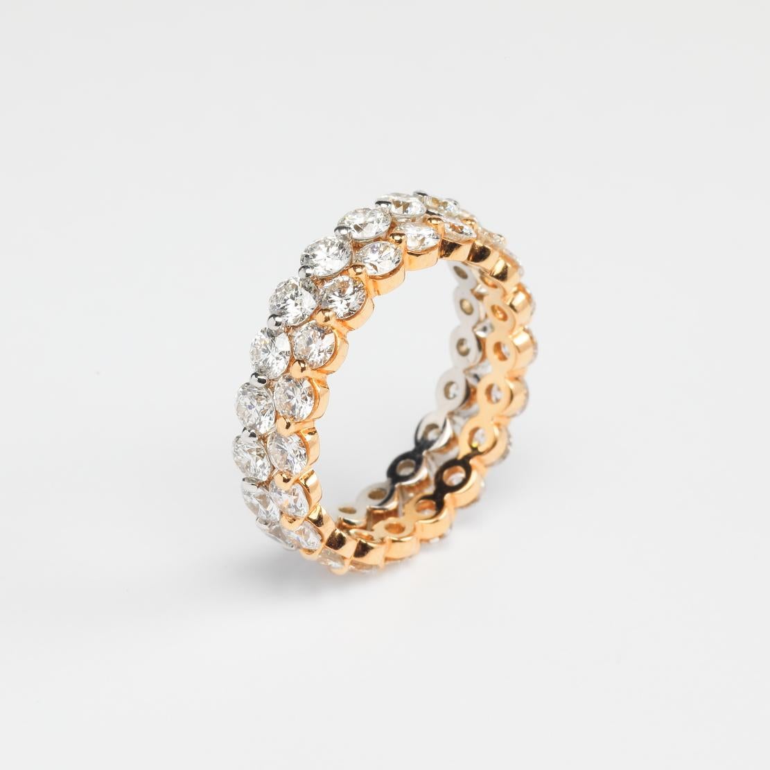 Contemporary Diamond Eternity Wedding Band Ring