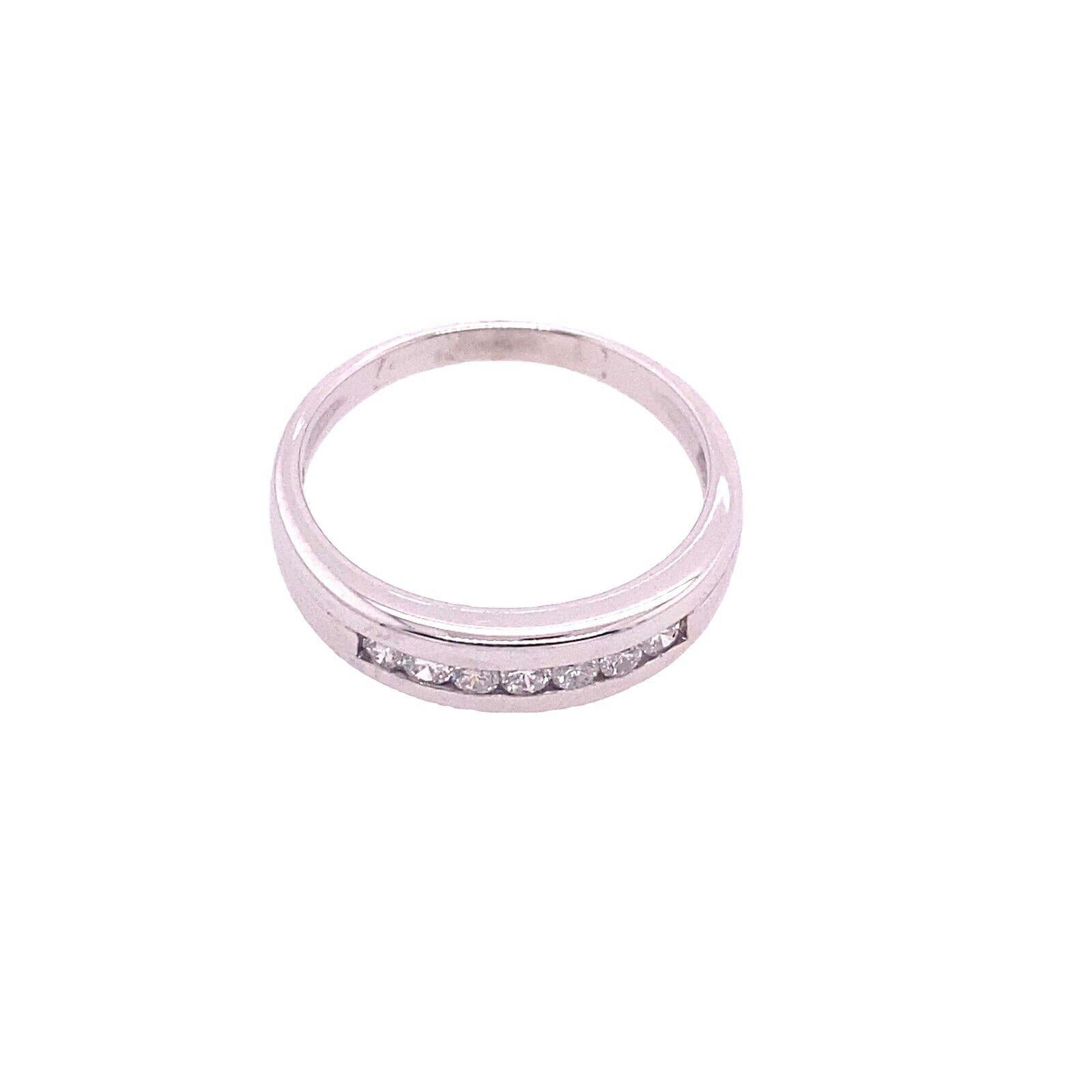 Round Cut Diamond Eternity/Wedding Band Set with 0.20ct of Diamonds in 18ct White Gold For Sale