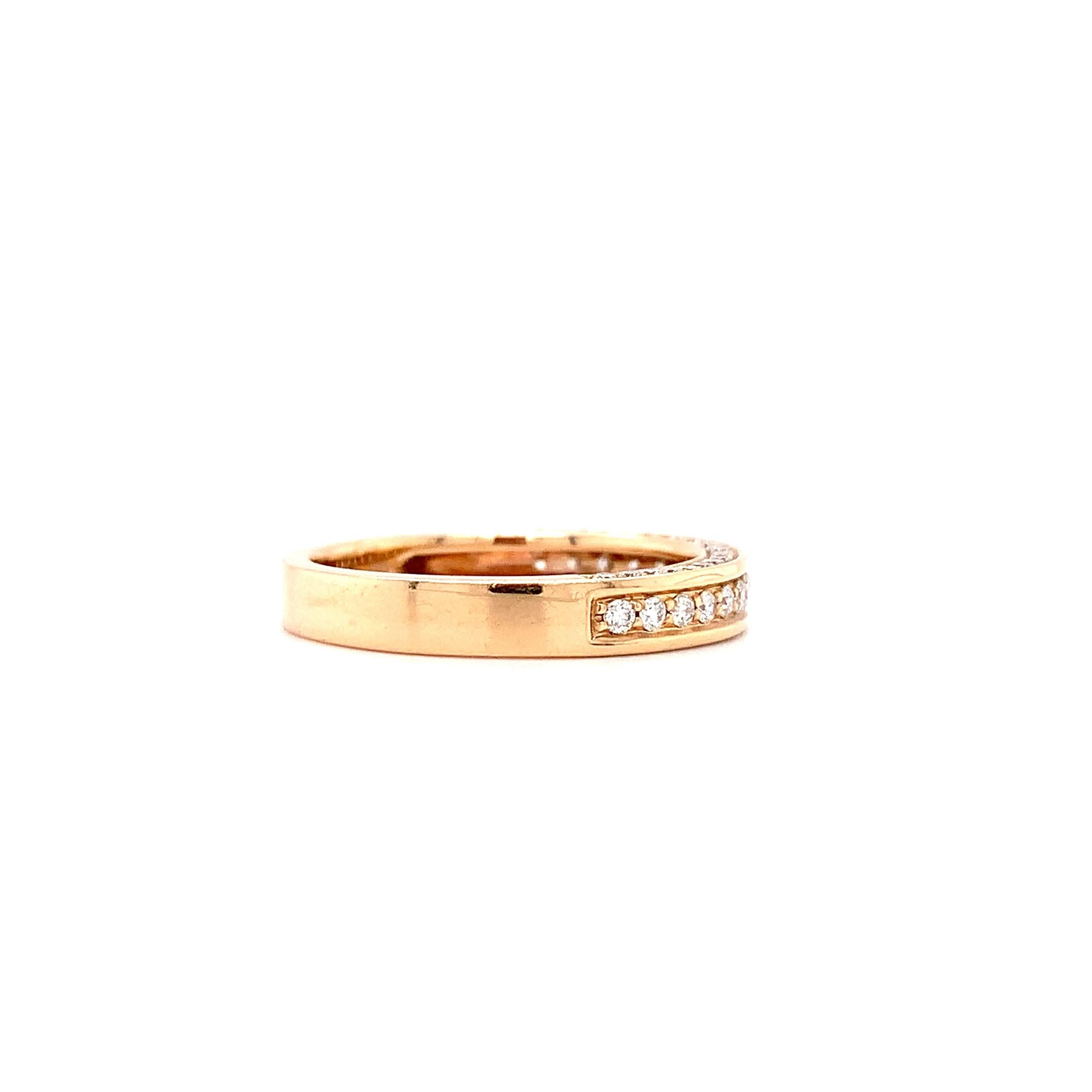 Bague d'éternité en or rose 18 carats avec diamants Neuf - En vente à London, GB