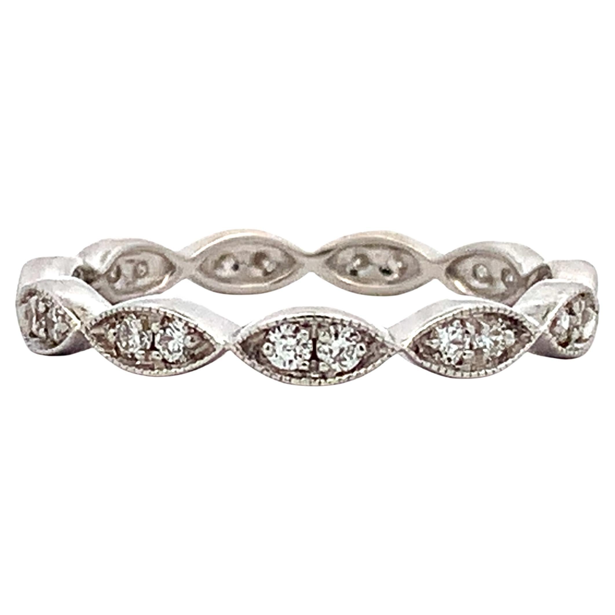Alianza eternidad diamante oro blanco 18k en venta