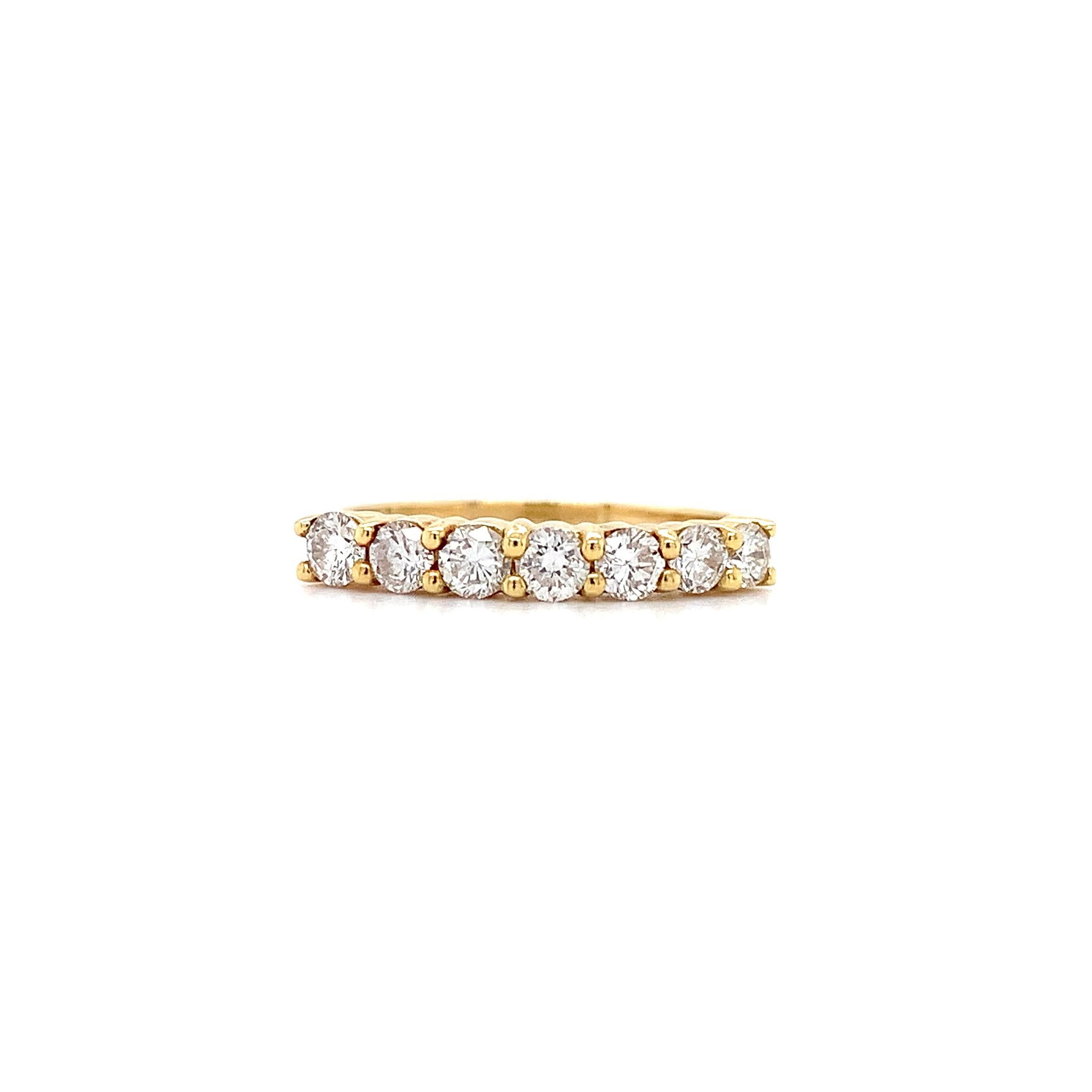 Women's Diamond eternity wedding ring 18k yellow gold For Sale