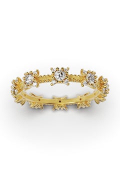Diamond Eternity Wedding Ring by Oltremare Gioielli 18k Solid Gold