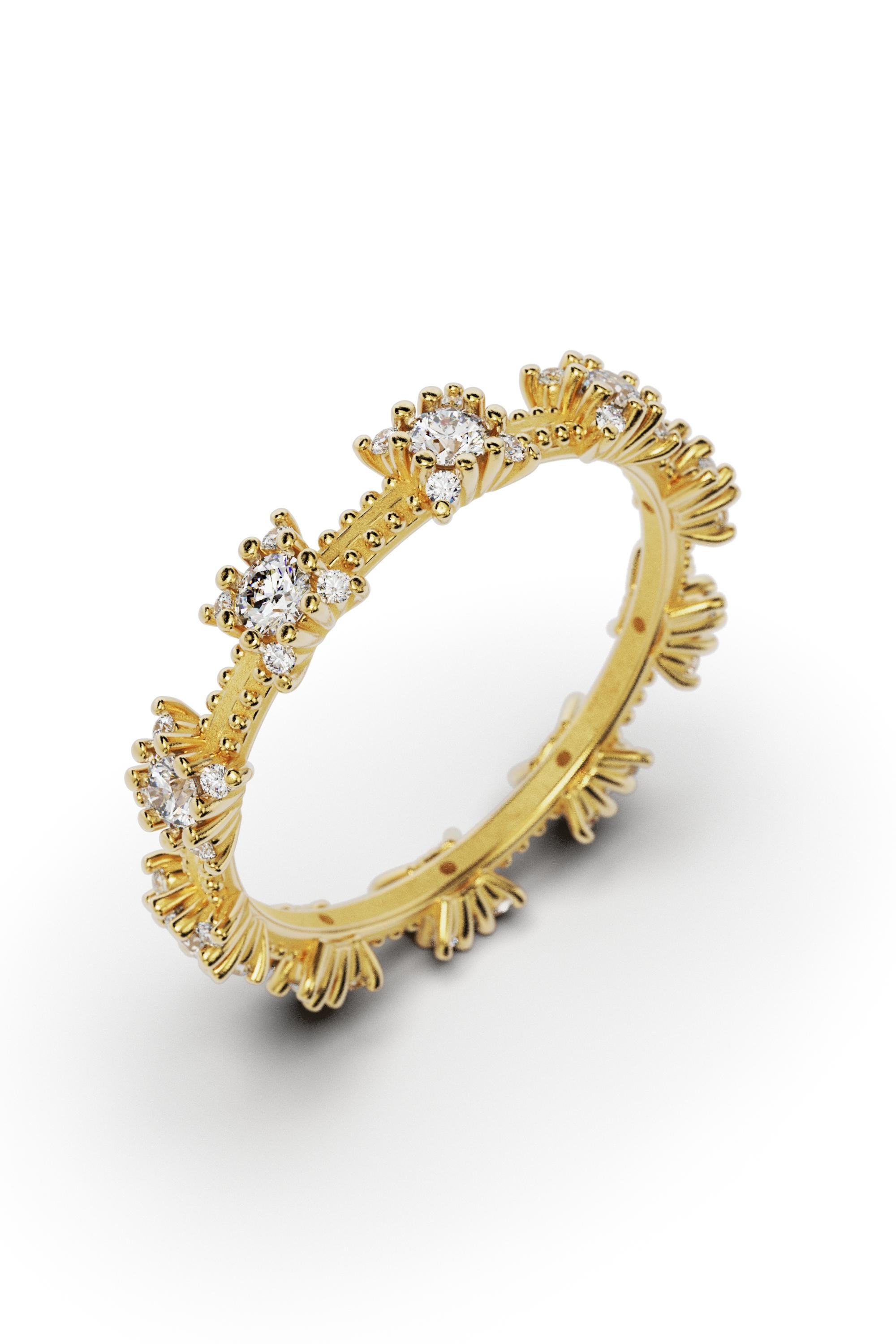 En venta: Alianza Eternidad Diamante de Oltremare Gioielli Oro macizo 18k  3
