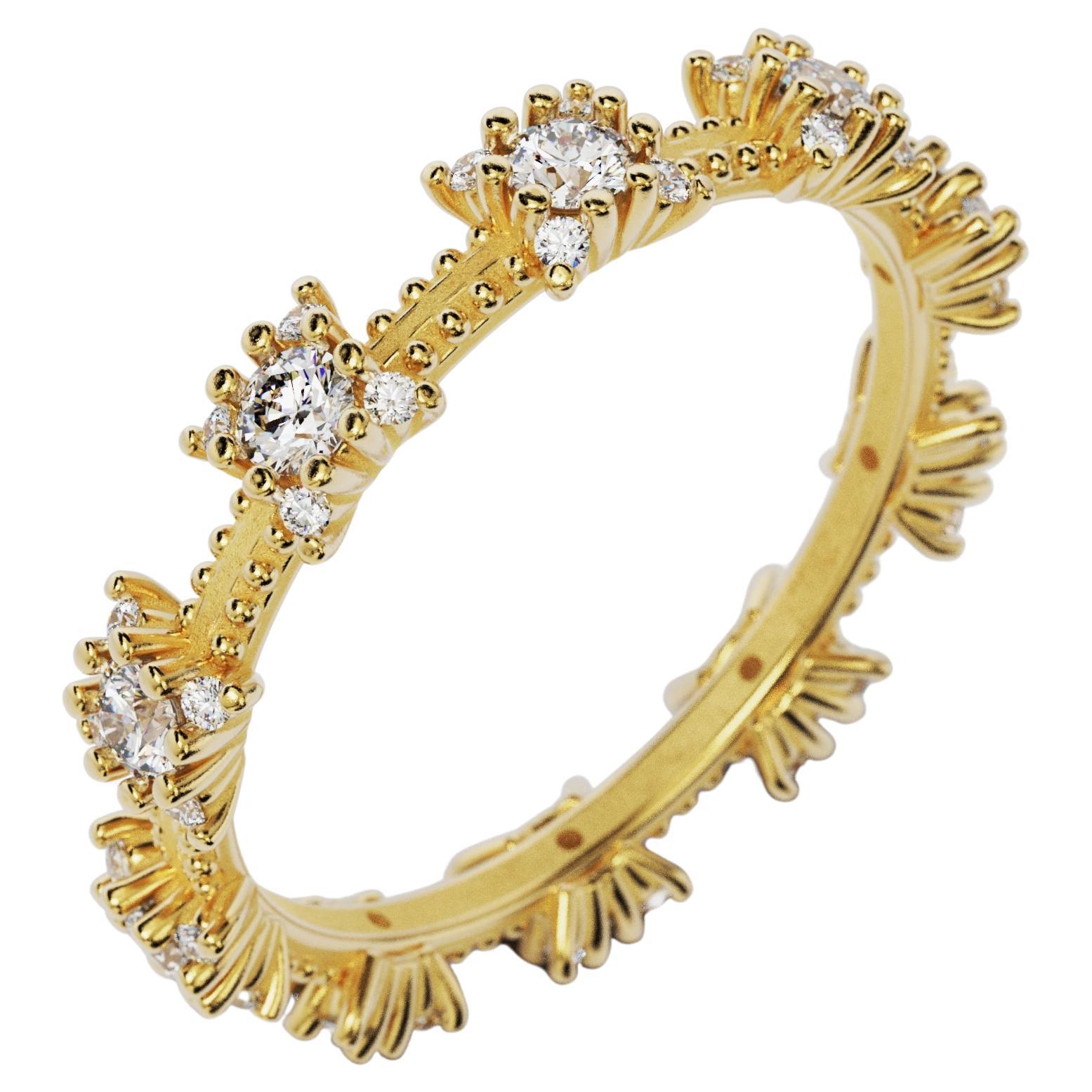 En venta: Alianza Eternidad Diamante de Oltremare Gioielli Oro macizo 18k