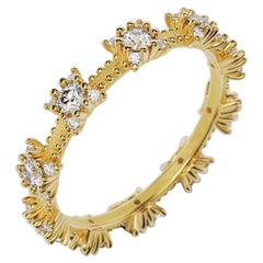 Eternity-Ehering mit Diamanten von Oltremare Gioielli aus 18 Karat massivem Gold
