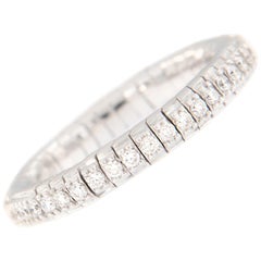 Diamond Eternity White Gold Flexible Band Ring