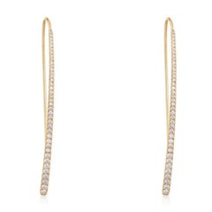 Diamond Eve 14K (or 18k upon request) Yellow Gold Hoops Earrings