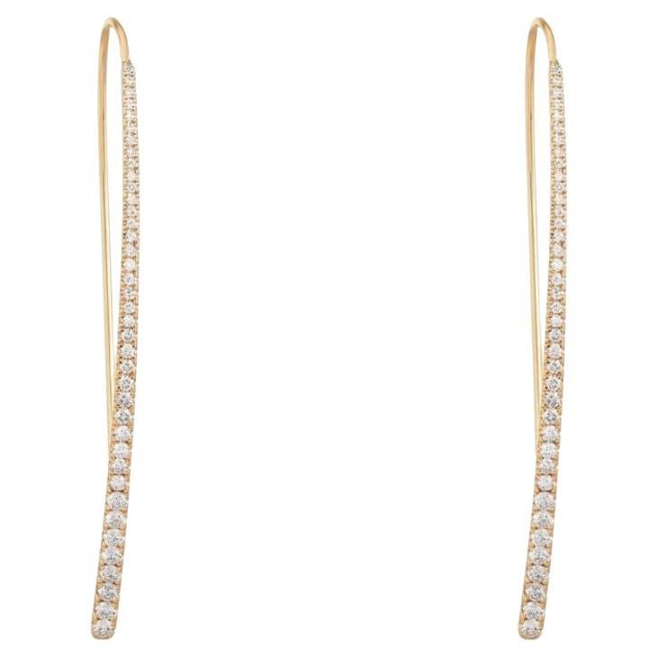0,90 Karat Diamant-Creolen aus 14-karätigem Gelbgold