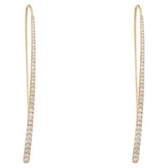 Diamond Eve 14K (or 18k upon request) Yellow Gold Hoops Earrings