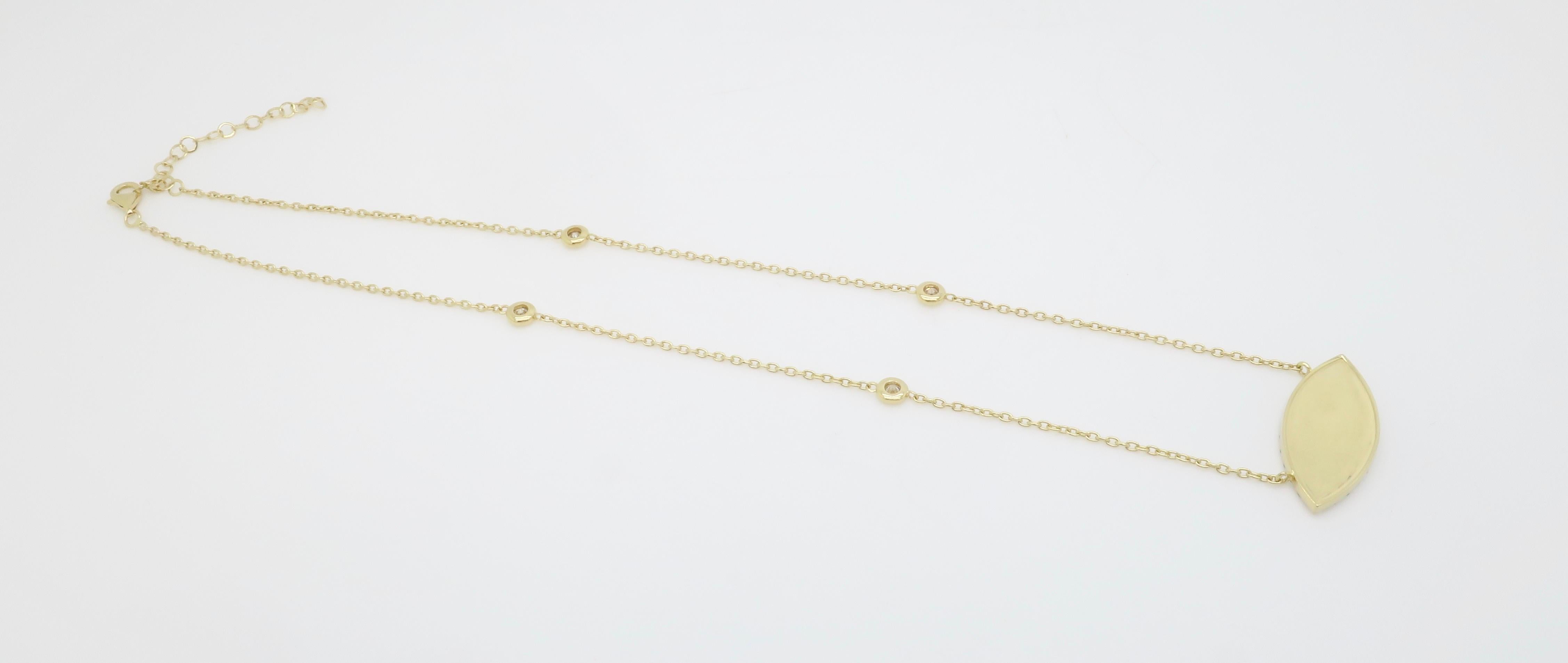 Collana con diamanti a forma di occhio maligno in vendita 5