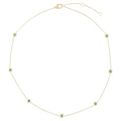 Collana a perline in oro giallo 14 carati con smeraldo da 0,47 carati, modello "Exquisite"