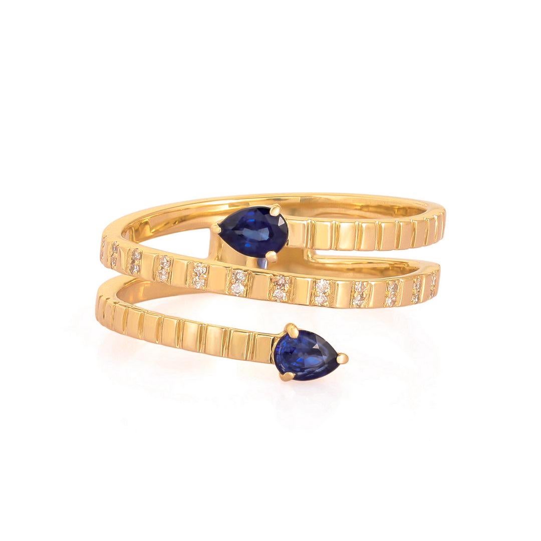 in vendita:  Squisito anello con diamante e zaffiro blu in oro giallo 14 carati 4