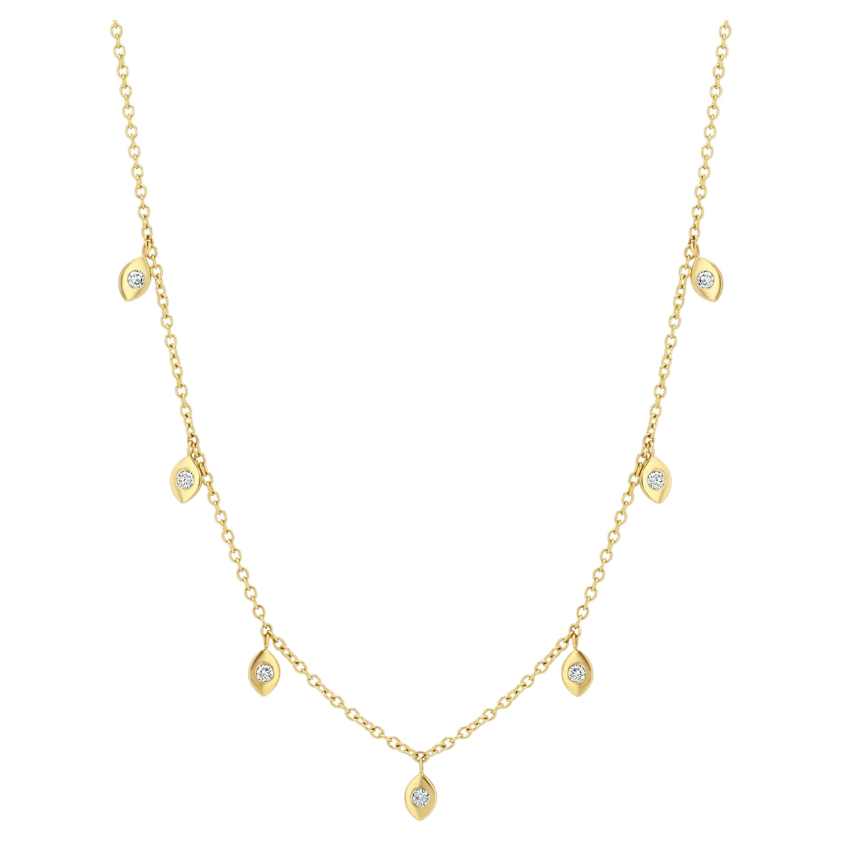 Collana a catena con occhio di diamante in vendita