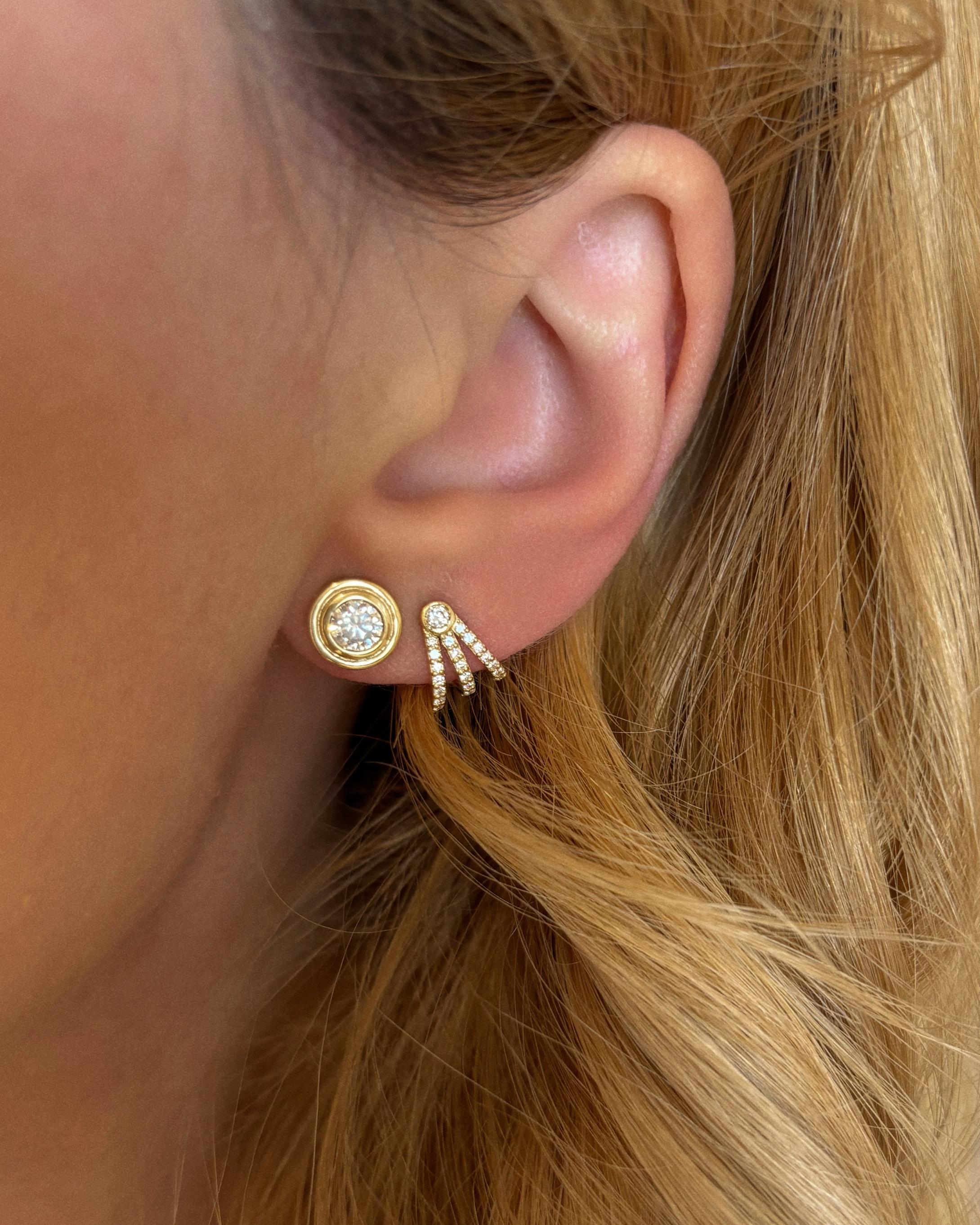 Pendientes de diamantes 0,27cts, Oro 18K en venta 4