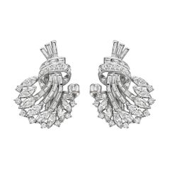 Diamond Fanned Spray Earclips