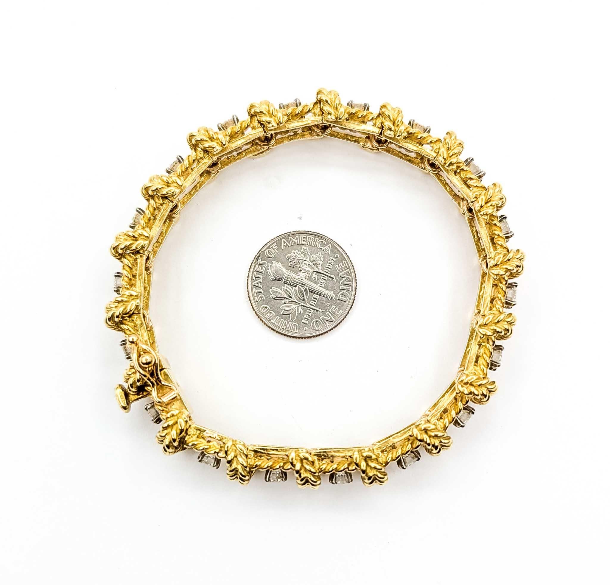 Diamond Fashion Bracelet in 18k Braided Design 4