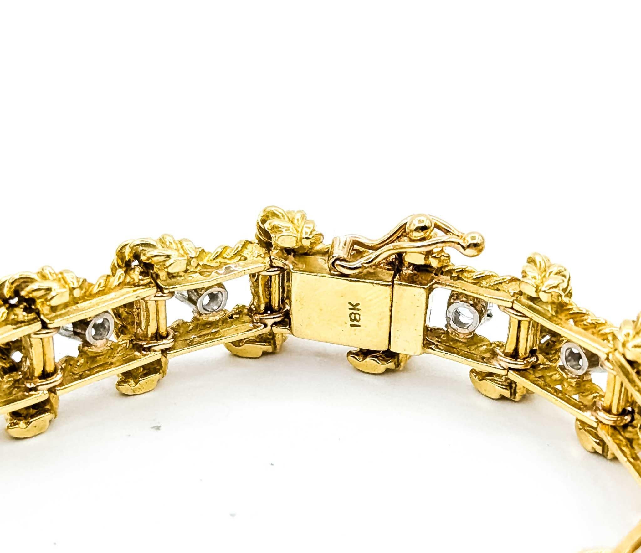 Diamond Fashion Bracelet in 18k Braided Design 1
