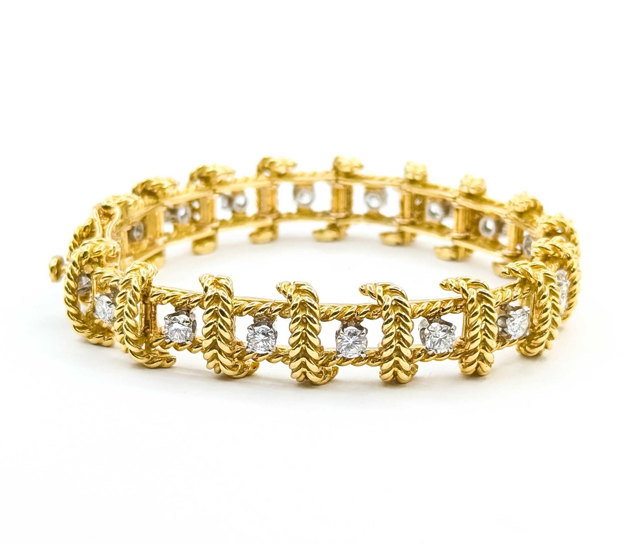 Diamond Fashion Bracelet in 18k Braided Design 2