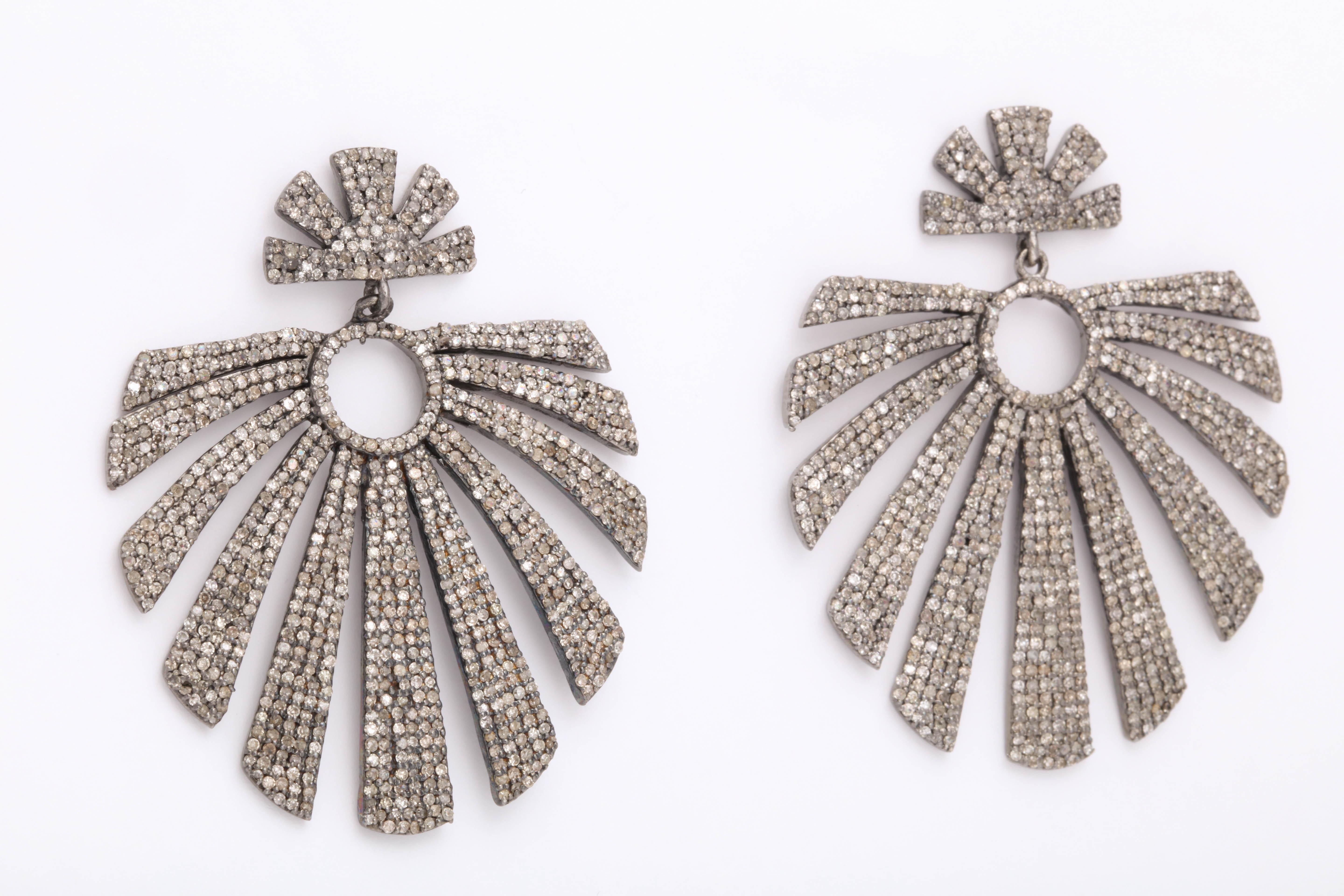 Diamond Fashion Dangle Earrings For Sale 1