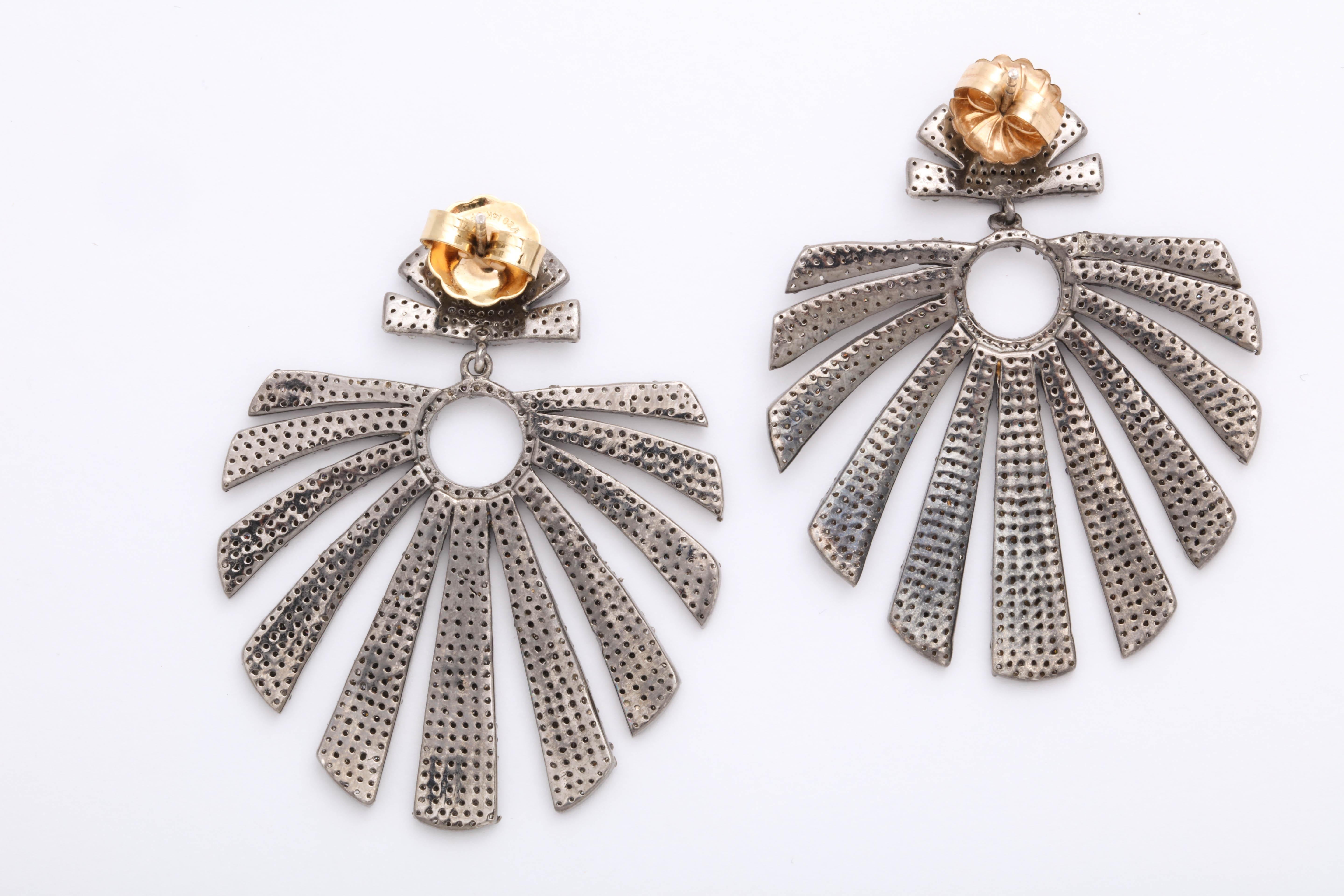 Diamond Fashion Dangle Earrings For Sale 4