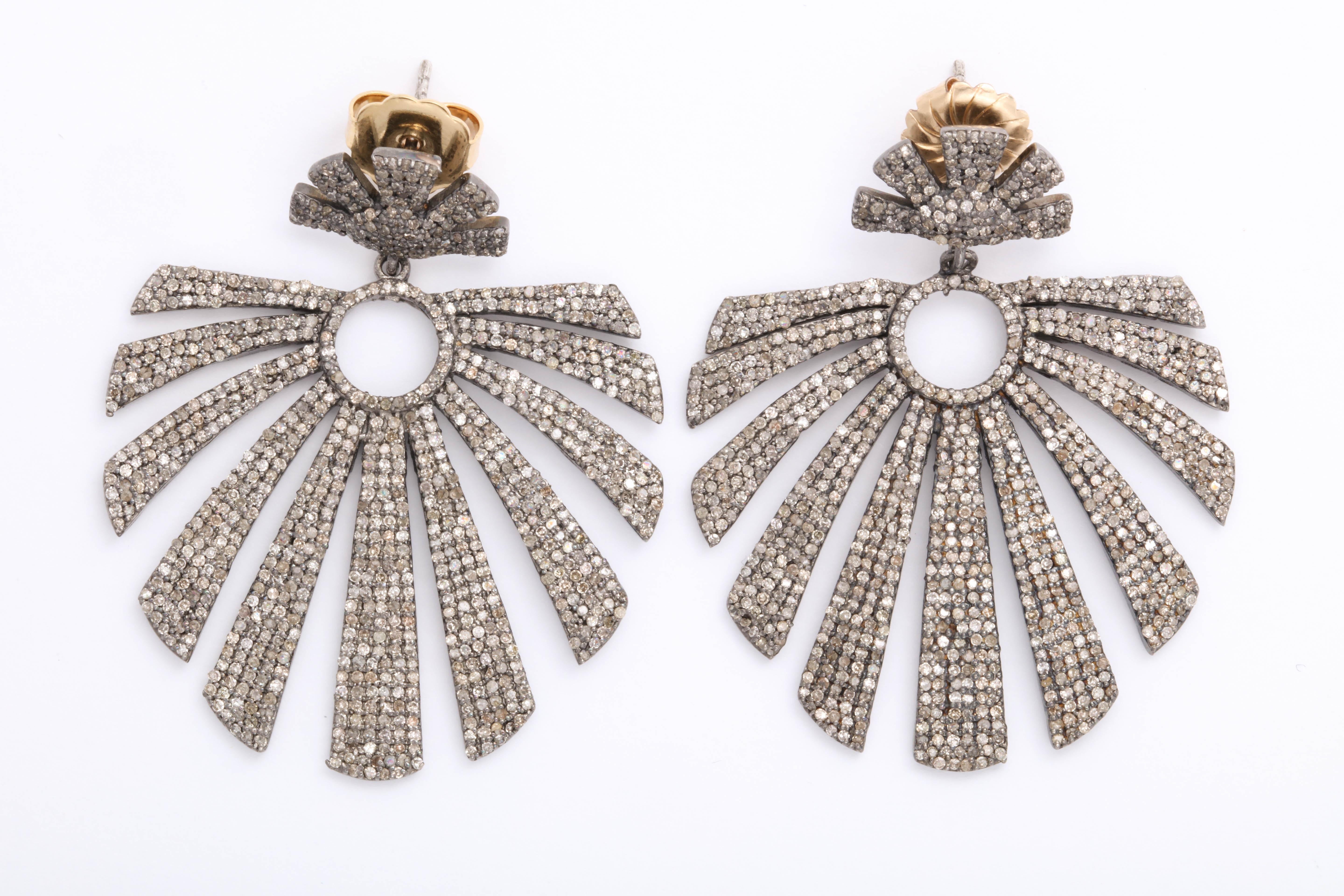 Diamond Fashion Dangle Earrings For Sale 5