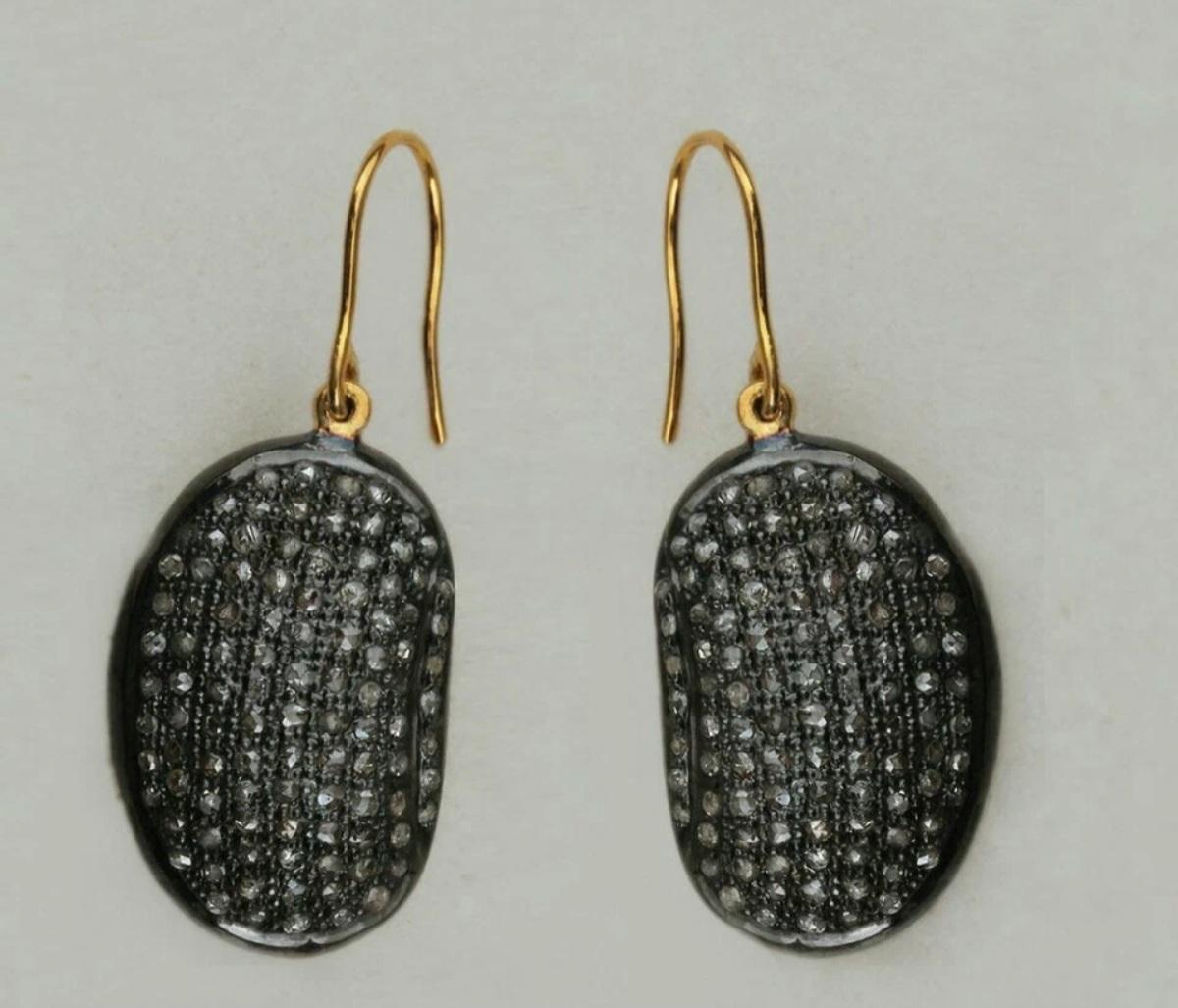 Pendiente de moda de diamantes Hecho a mano de plata de ley 925 Pendiente colgante Regalo de joyería en venta 1