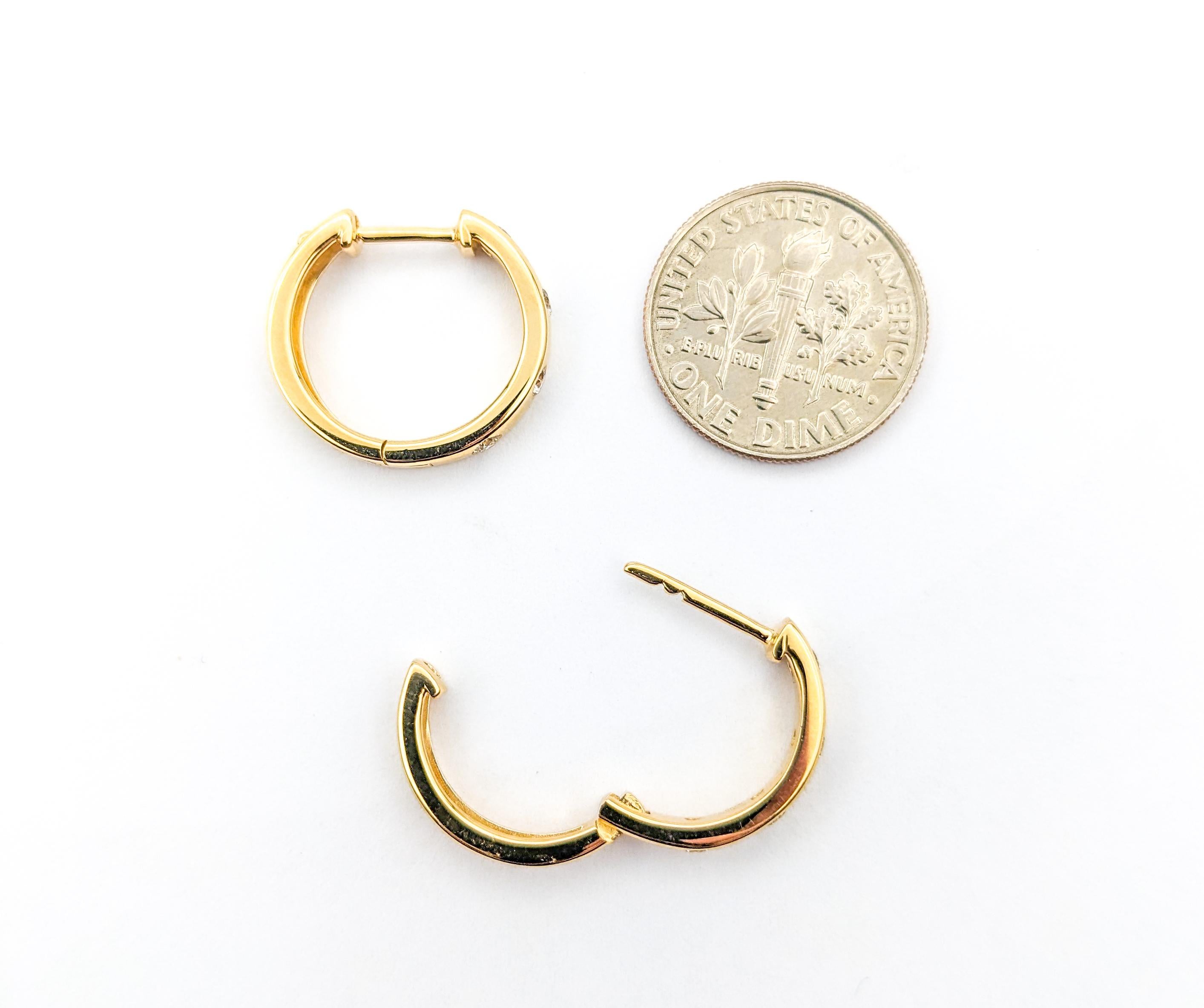 Women's Diamond Fashion Earrings In Yellow Gold For Sale