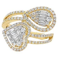 Diamond Fashion Ring 1.03CT 14k Yellow Gold