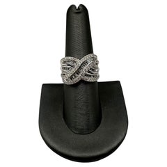 Diamant-Mode-Ring in 10kt Weißgold - 1ctw Diamanten, Größe 7,25, neu