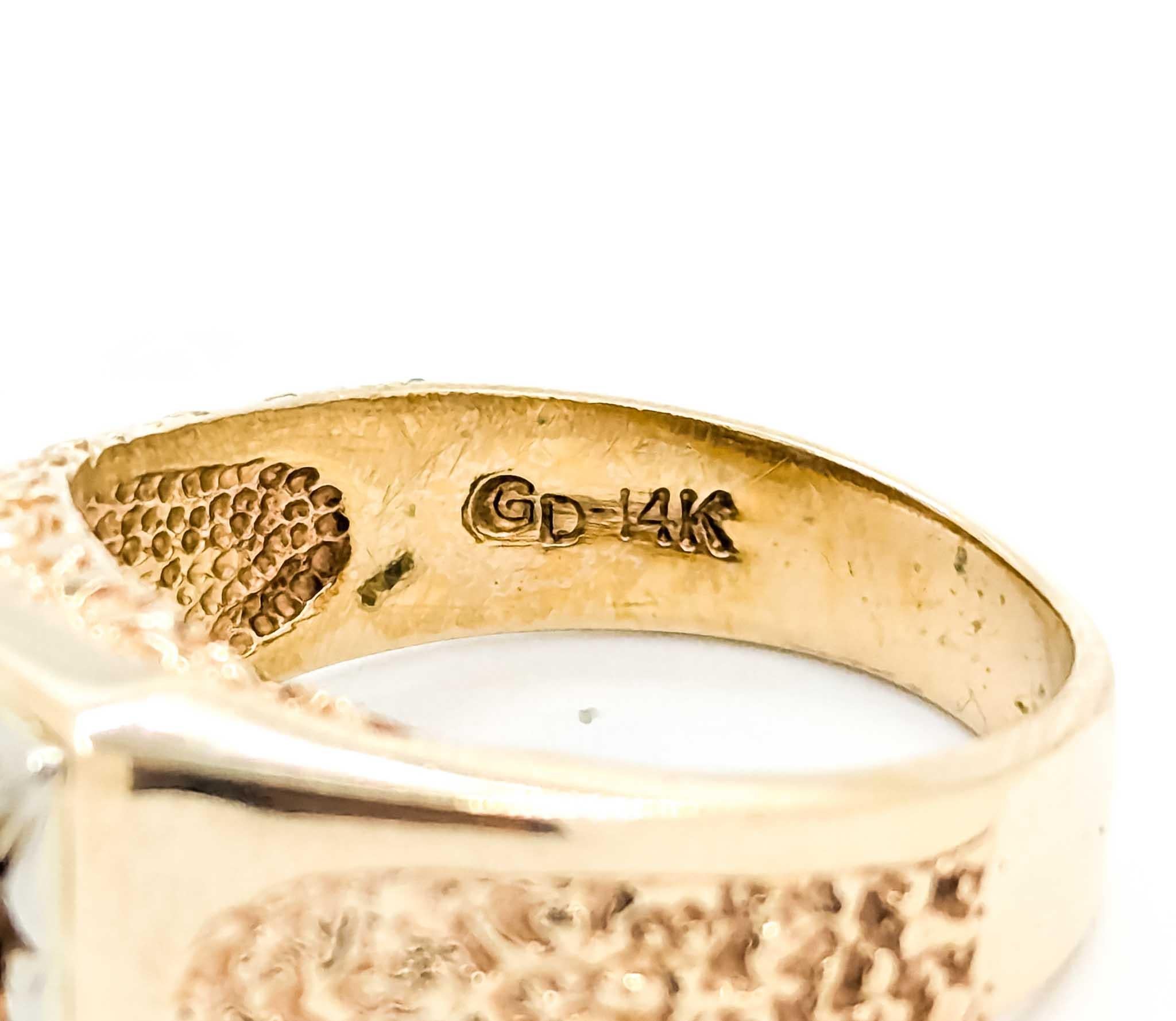 Diamant-Mode-Ring in 14k Gelbgold im Angebot 1