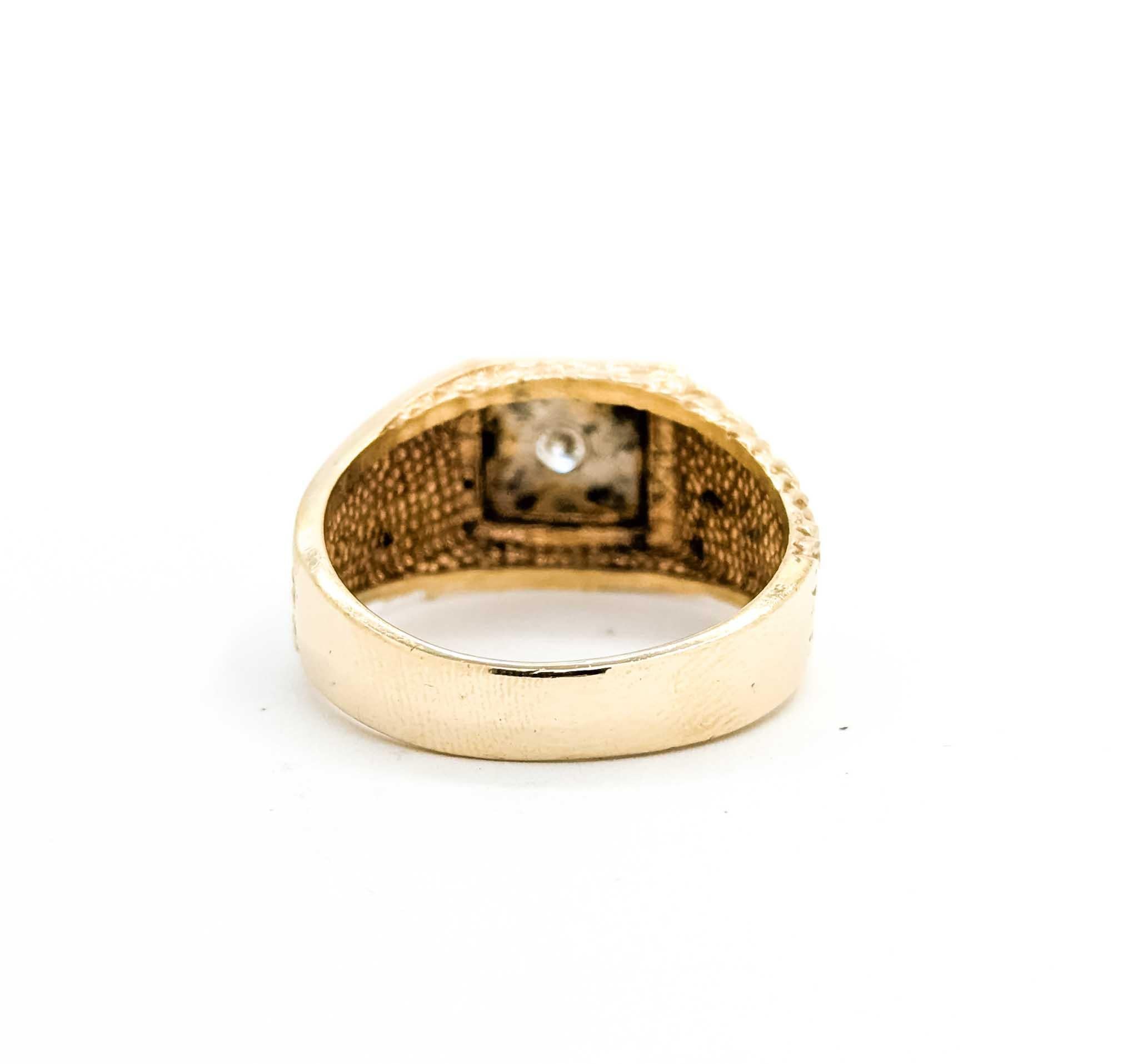 Diamant-Mode-Ring in 14k Gelbgold im Angebot 3