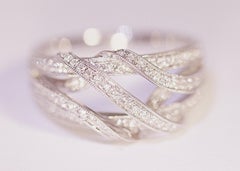 Diamond Fashion Ring or Right Hand Ring 18 Karat White Gold by Demarco