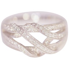 Diamond Fashion Ring or Right Hand Ring 18 Karat White Gold by Demarco