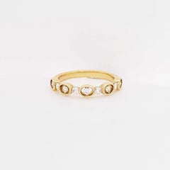 Diamond Fashion Stackable Band 14K Yellow Gold 0.29 Carat Diamond Wedding Band