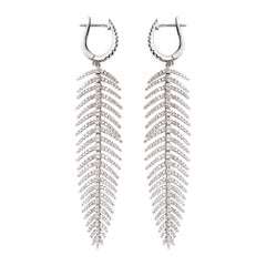 Diamond Feather Earrings