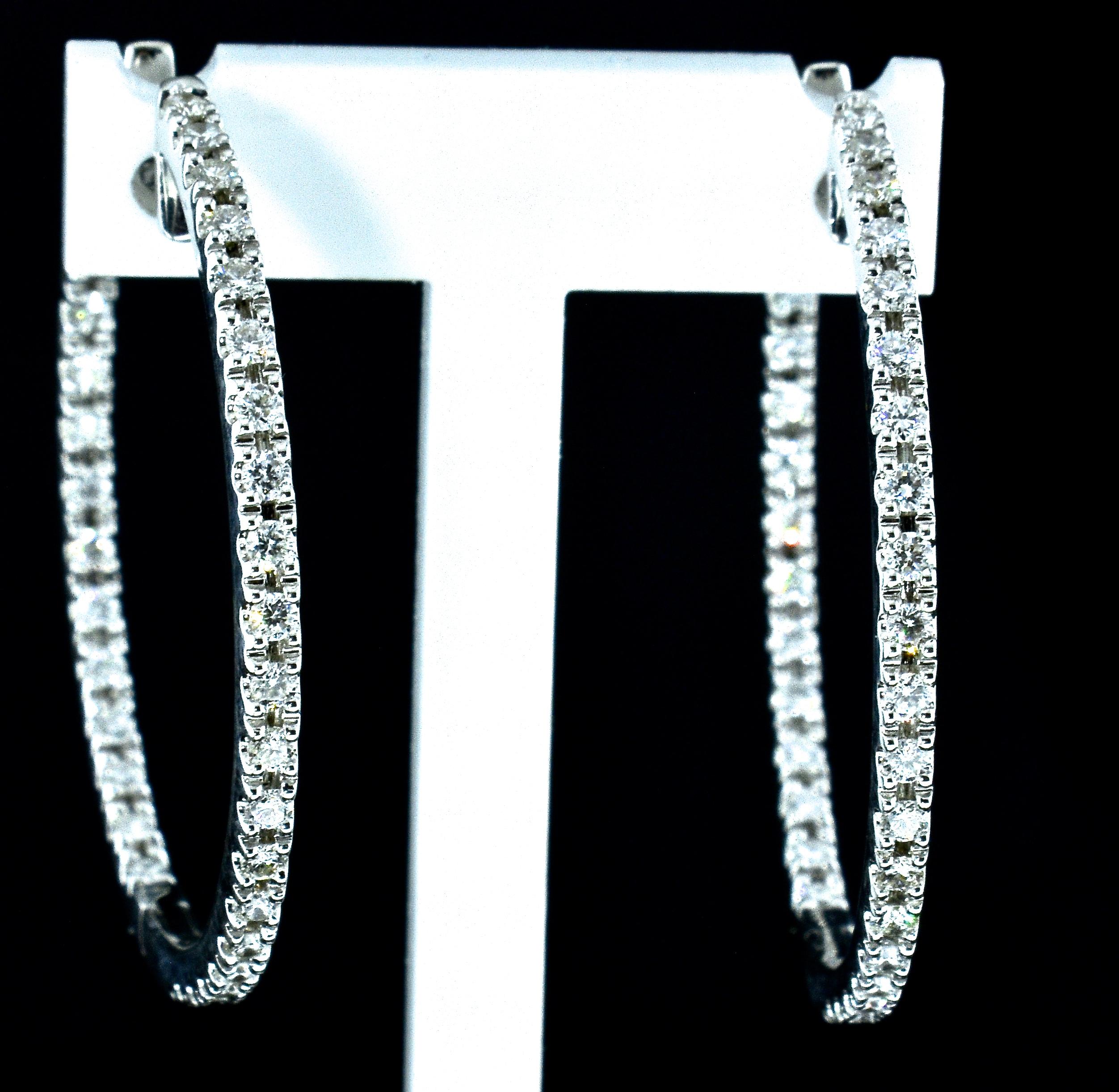 contemporary white gold earrings