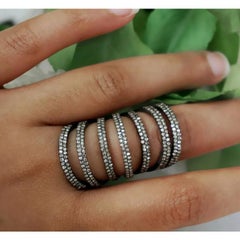 Diamond Finger Ring 925 Silver Designer Cage Ring Natural Diamond Fashion Ring