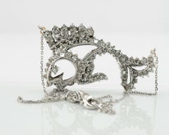 Diamond Fish Pendant Necklace 14K White Gold 2.04 TDW