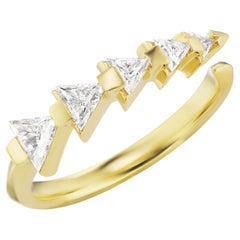 Diamond Five Stone Tatau Ring by Birthright Foundry