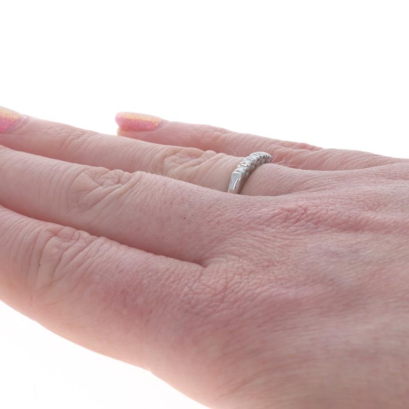 Women's Diamond Five-Stone Wedding Band - 950 Single .15ctw Ring For Sale