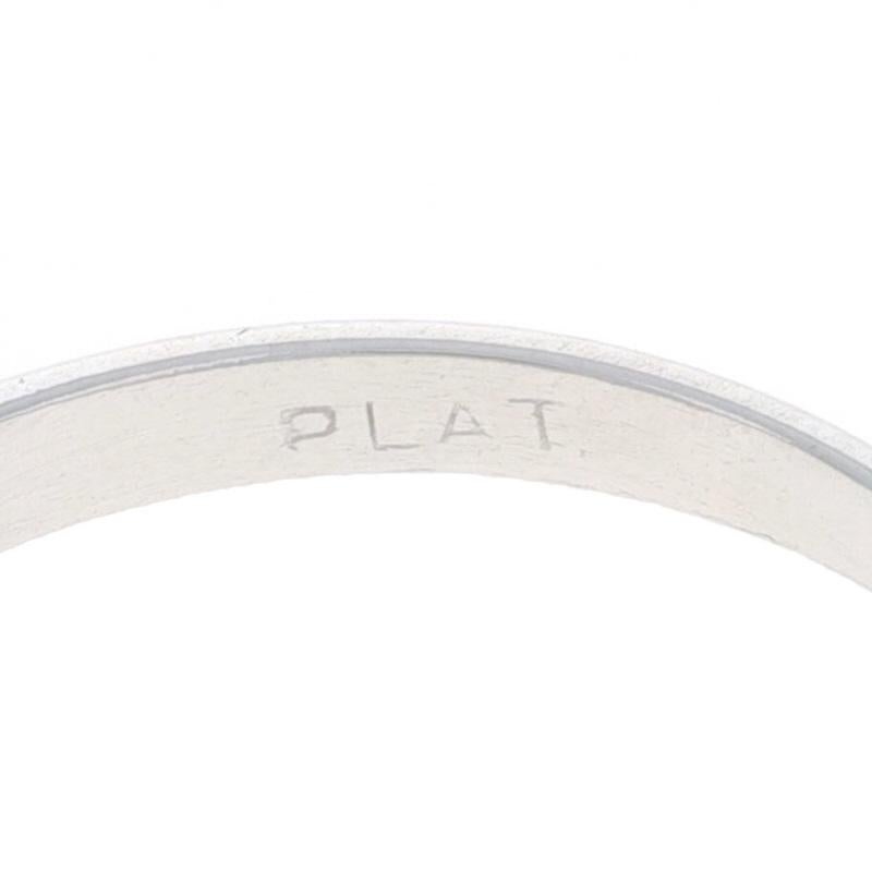 Diamond Five-Stone Wedding Band - 950 Single .15ctw Ring For Sale 2