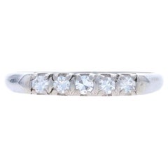 Diamond Five-Stone Wedding Band - 950 Single .15ctw Ring