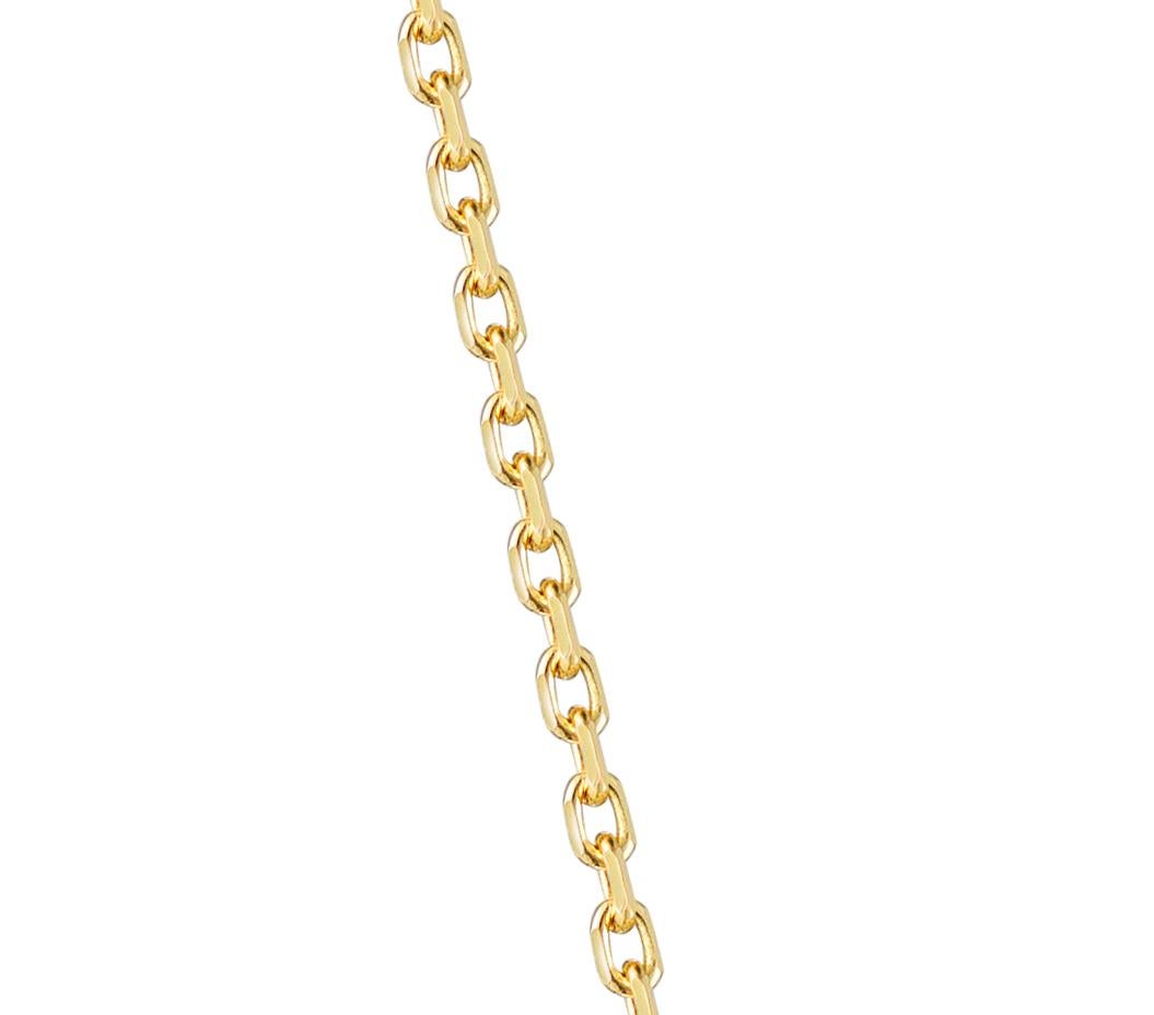 Women's or Men's Diamond Flag 18 Karat Yellow Gold Necklace For Sale