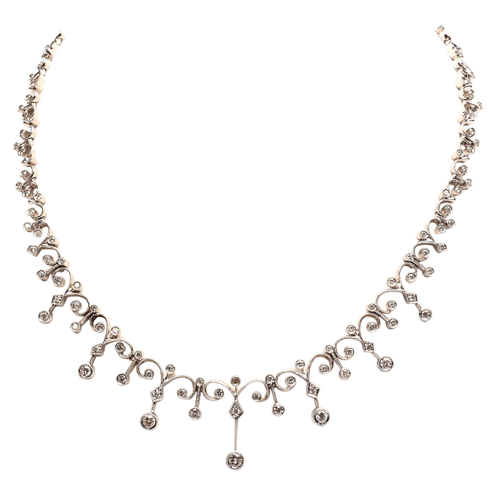 Diamond Fleur De Lis Necklace